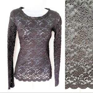 FOREVER 21 | Floral Design Mesh Blouse